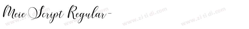 Meie Script Regular字体转换